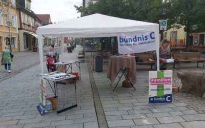 Wahlkampfstände in Oberfranken
